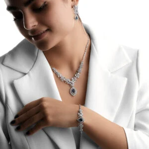 سرویس بر پایه جواهر سه بعدی زنجیر سنگین رنگی