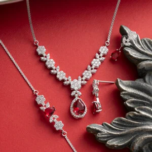 سرویس بر پایه جواهر دوبعدی زنجیر سبک رنگی