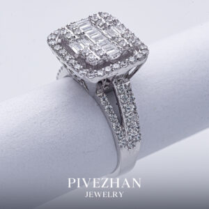 انگشتر بر پایه جواهر امرالدکات