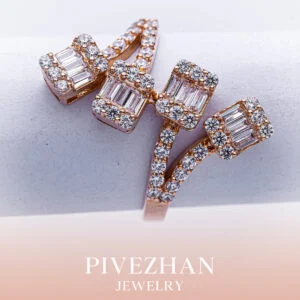 انگشتر بر پایه جواهر امرالدکات