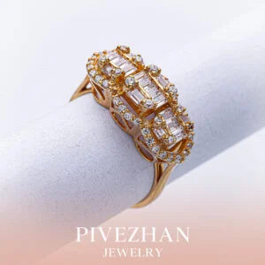 انگشتر بر پایه جواهر امرالدکات