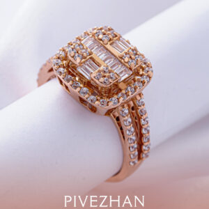 انگشتر بر پایه جواهر امرالدکات