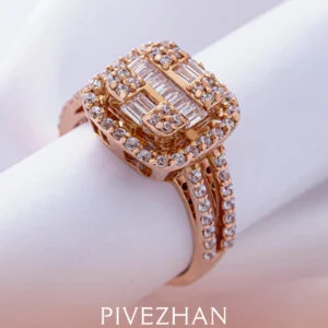 انگشتر بر پایه جواهر امرالدکات