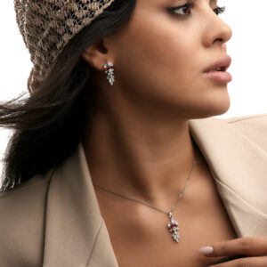 نیم ست بر پایه جواهر سه بعدی رنگی