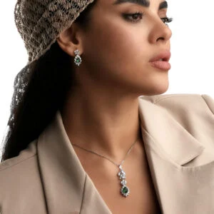 نیم ست بر پایه جواهر سه بعدی رنگی