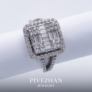 انگشتر بر پایه جواهر امرالدکات