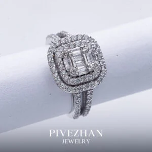 انگشتر بر پایه جواهر امرالدکات