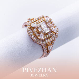 انگشتر بر پایه جواهر امرالدکات