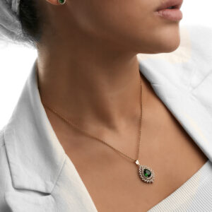 نیم ست بر پایه جواهر  رنگی