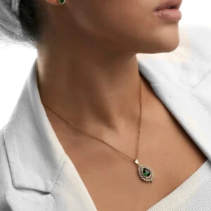 نیم ست بر پایه جواهر  رنگی