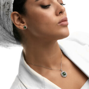 نیم ست بر پایه جواهر  رنگی