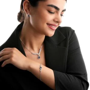 سرویس اتمی بر پایه جواهر زنجیر بیز مارک  اشکی رنگی