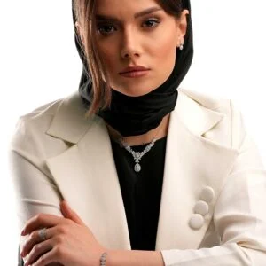 سرویس اتمی بر پایه جواهر زنجیر بیزمارک اشکی ساده