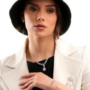 سرویس اتمی بر پایه جواهر زنجیر بیزمارک اشکی ساده
